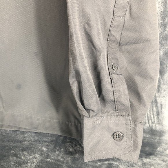 Habit Shirt Mens Extra Large Gray Long Sleeve Vented Fishing Outdoor Upf 40+ - Picture 9 of 16